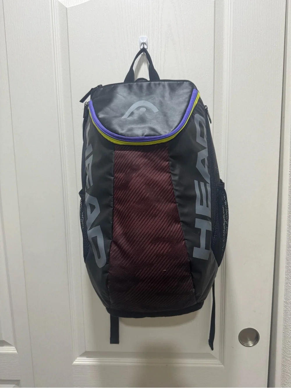 HEAD Tennis Backpack Black Purple Racquet Sports Bag
